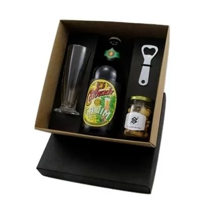 KIT CERVEJA ARTESANAL COM PETISCO E ABRIDOR