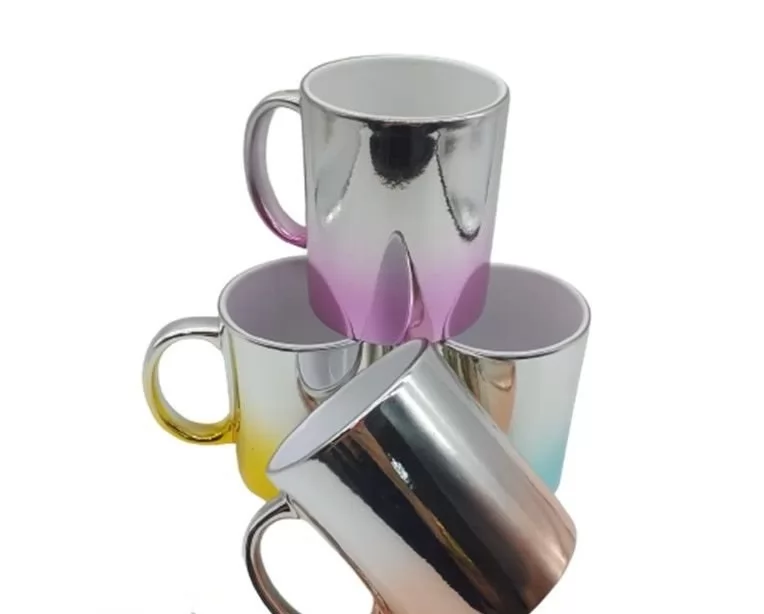 Caneca Espelhada Degradê Dourada