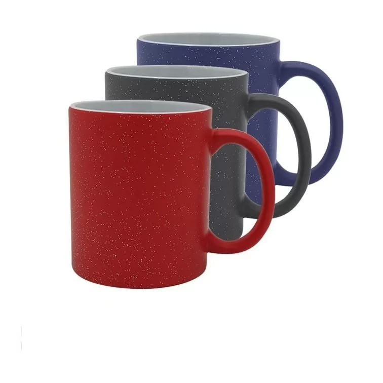 Caneca Magica Preta Com Glitter 325ml