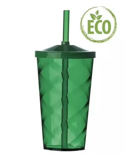 COPO COM CANUDO DE ACRILICO PARA FESTA