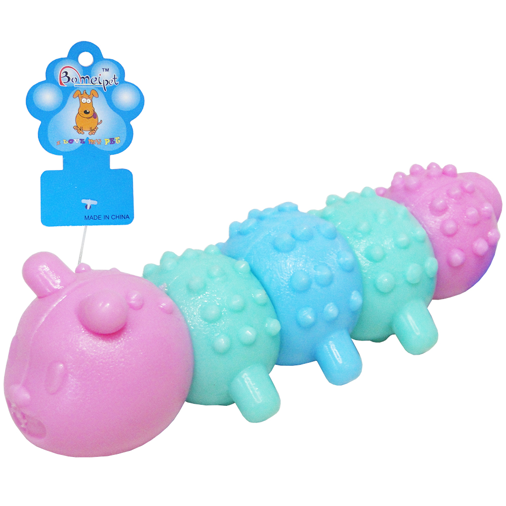 BRINQUEDO PARA CACHORRO CENTOPEIA DE PVC COLORS 13CM