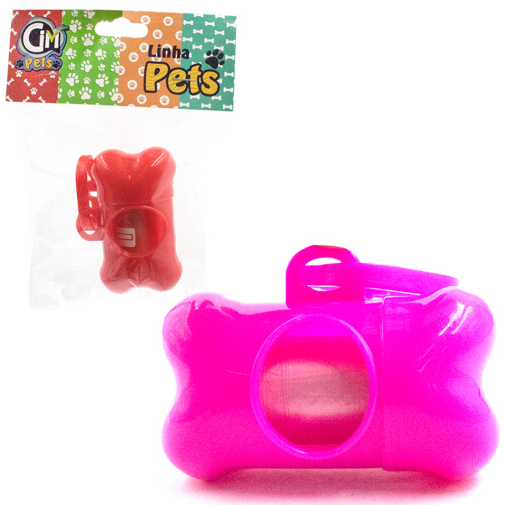 SACO / SAQUINHO PARA FEZES ANIMAL DE PLASTICO COM 15 PECAS 30X22CM + ESTOJO COLORS