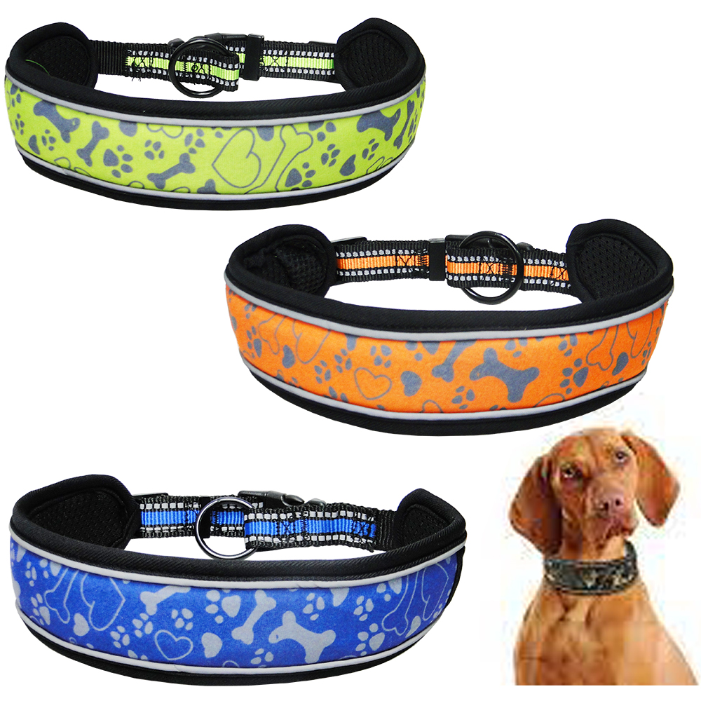 COLEIRA DE POLIESTER PARA CACHORRO COM FECHO + TRAVA ESTAMPAS SORTIDAS 55X4,5CM